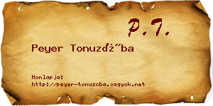 Peyer Tonuzóba névjegykártya